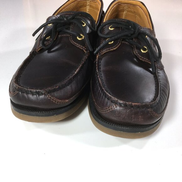 Sperry Gold Cup Mako 2-Eye Boat Shoes Mens Size 12 Brown Leather STS25261 - Picture 6 of 9